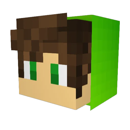 Cre4m86 Minecraft avatar head, 3D render