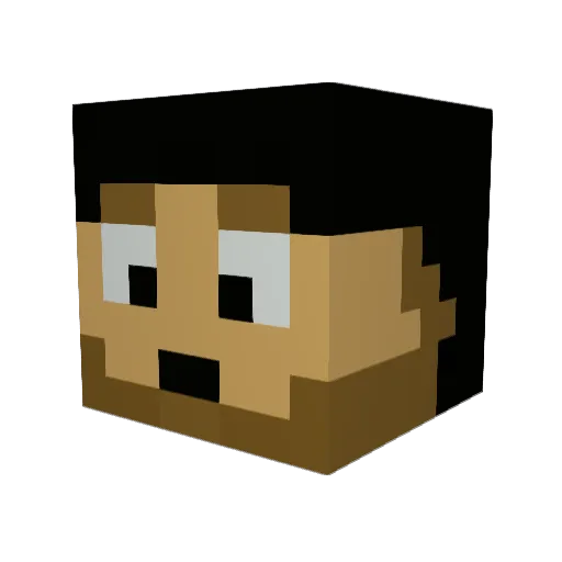 Cre_eps Minecraft avatar head, 3D render
