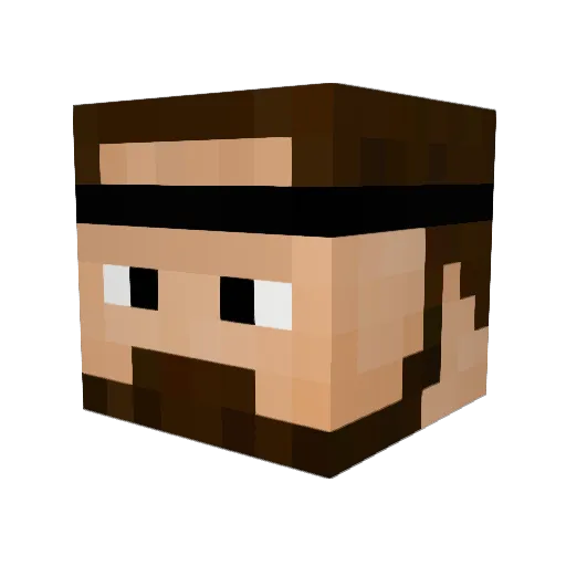 CreaJea Minecraft avatar head, 3D render