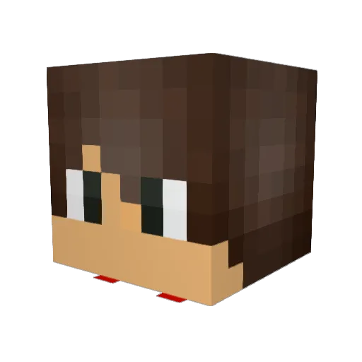 CreaZyBoY Minecraft avatar head, 3D render