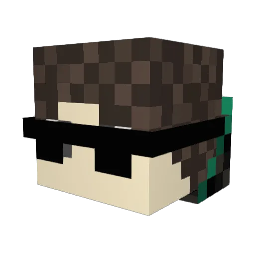 Creadword Minecraft avatar head, 3D render