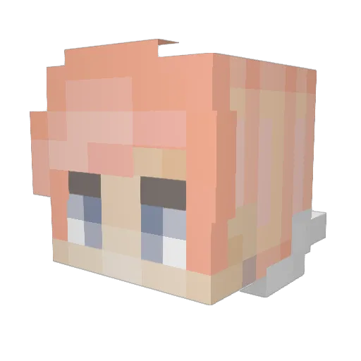 Creadyy Minecraft avatar head, 3D render
