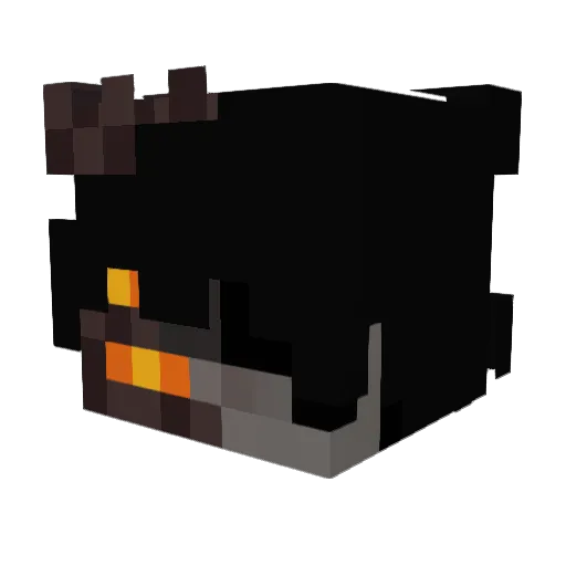 Creaking Minecraft avatar head, 3D render