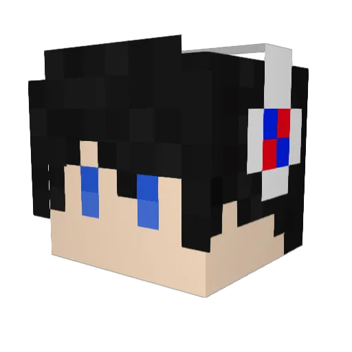 Creakman Minecraft avatar head, 3D render