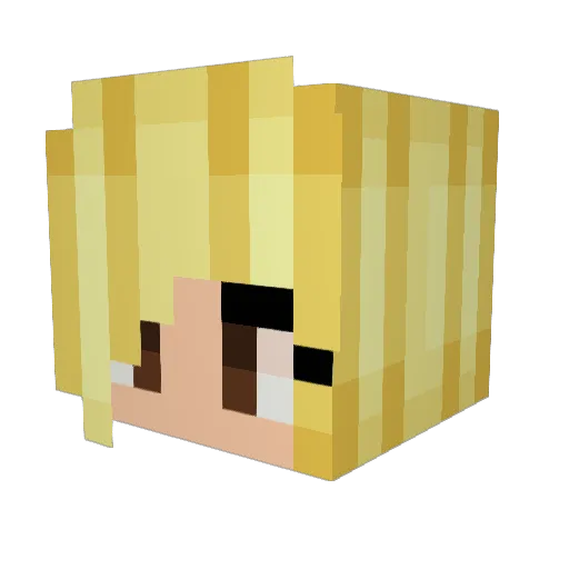 CreamCaramel01 Minecraft avatar head, 3D render