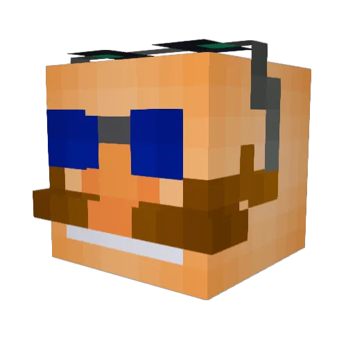 CreamFights Minecraft avatar head, 3D render