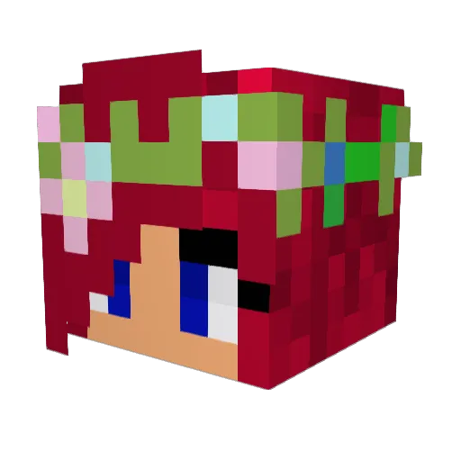 CreamNaLuk Minecraft avatar head, 3D render