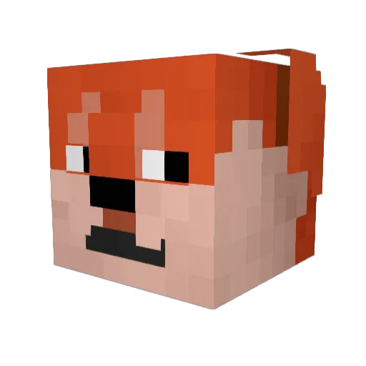 CreamPiePan Minecraft avatar head, 3D render