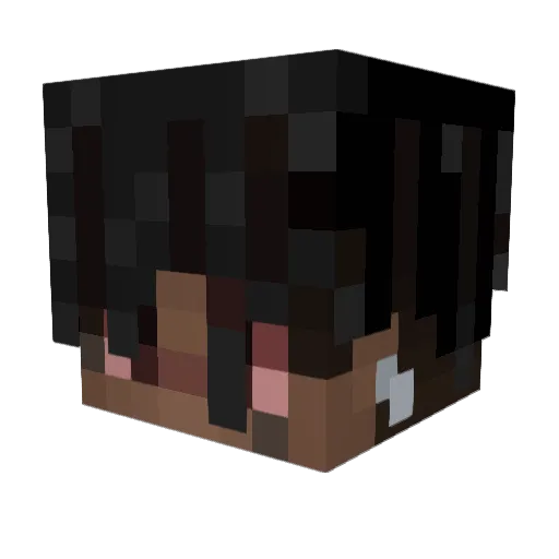 CreamVFX Minecraft avatar head, 3D render
