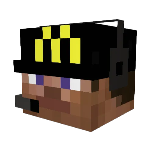 Cream_03 Minecraft avatar head, 3D render