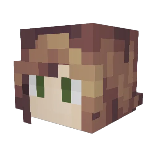 Creambalae Minecraft avatar head, 3D render