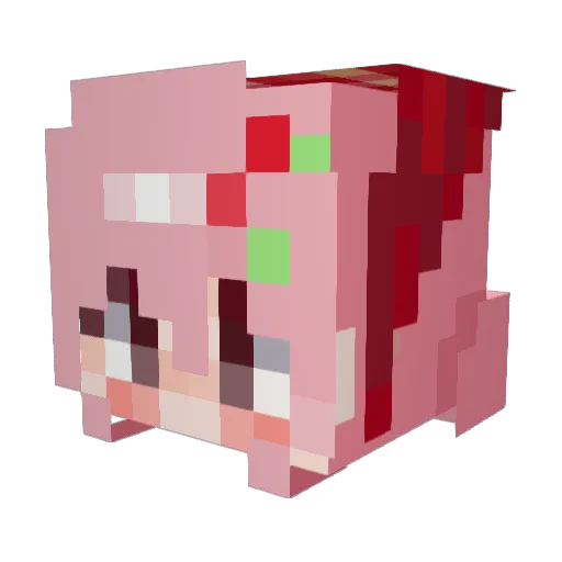 Creamcarrot_ Minecraft avatar head, 3D render