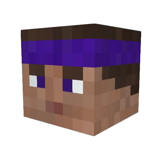 Creamcups Minecraft avatar head, 3D render