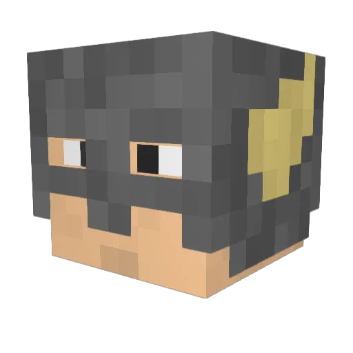 Creamster007 Minecraft avatar head, 3D render
