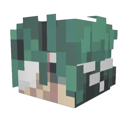 Creamy28 Minecraft avatar head, 3D render