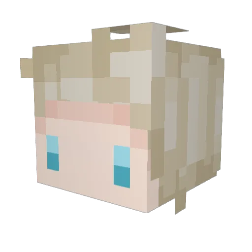 CreamyMinti Minecraft avatar head, 3D render
