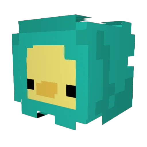 CreamyNCheesy Minecraft avatar head, 3D render