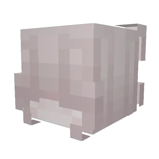 CreamyStick Minecraft avatar head, 3D render