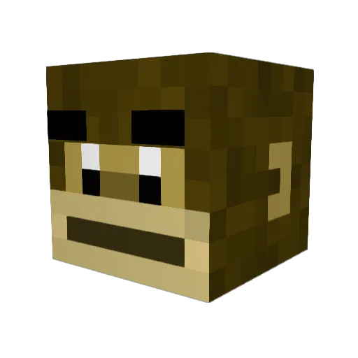 Creamypantss Minecraft avatar head, 3D render