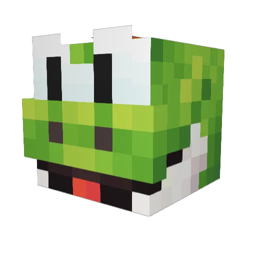 CreamysWRLD Minecraft avatar head, 3D render