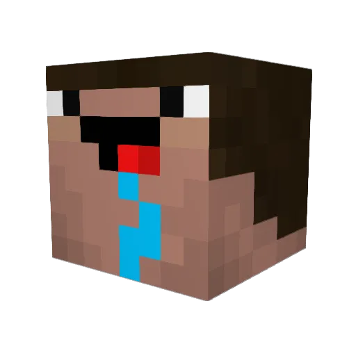 CreamyxGhost Minecraft avatar head, 3D render