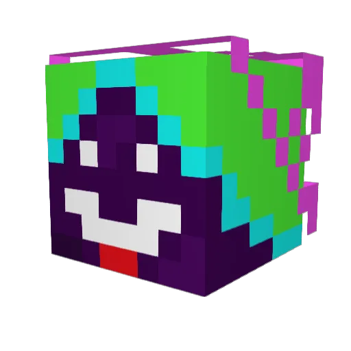 Creaper_in_Black Minecraft avatar head, 3D render