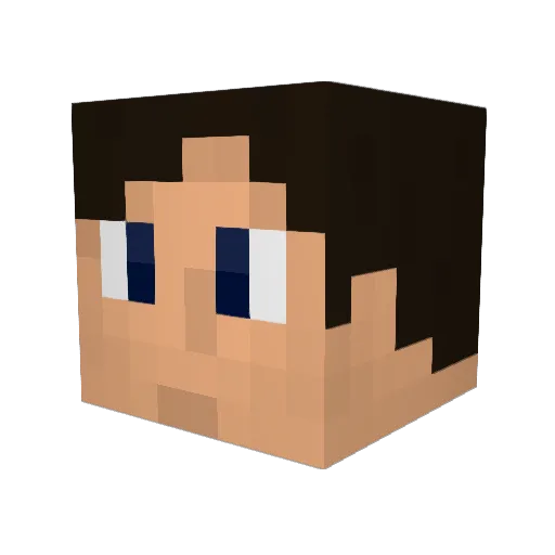 CreapyKing Minecraft avatar head, 3D render