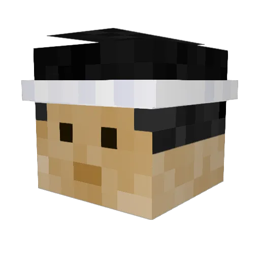 Create1000 Minecraft avatar head, 3D render