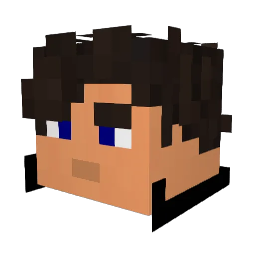 CreatedByLiam Minecraft avatar head, 3D render