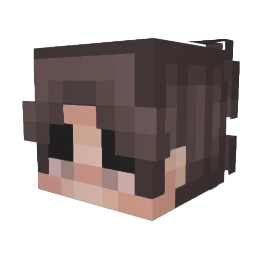 CreatedChaotic Minecraft avatar head, 3D render