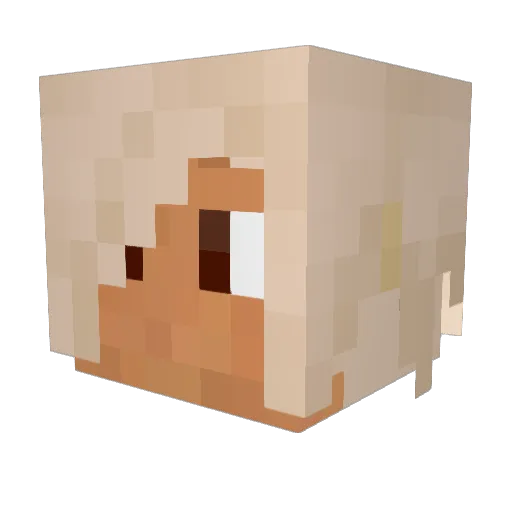 CreatedSam Minecraft avatar head, 3D render