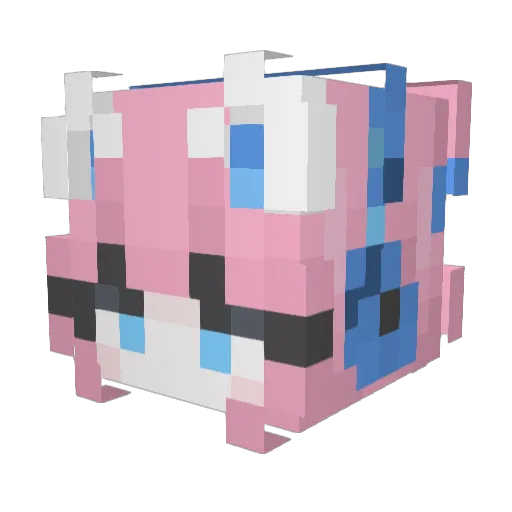 Creatiel Minecraft avatar head, 3D render