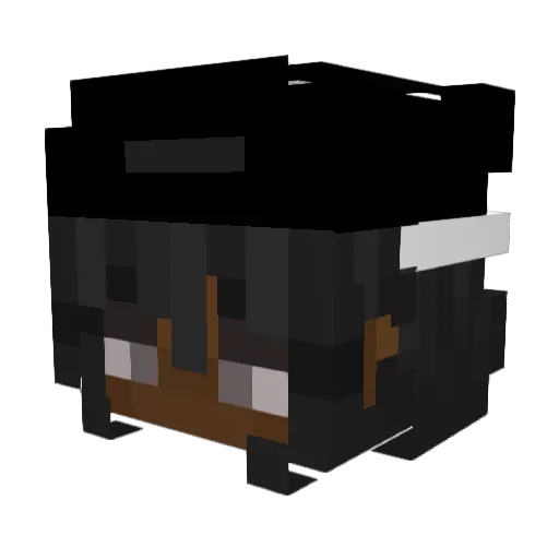 CreationKitty Minecraft avatar head, 3D render