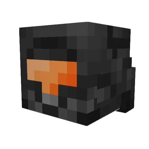 CreationUniverse Minecraft avatar head, 3D render
