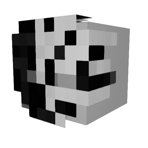 Creatist Minecraft avatar head, 3D render