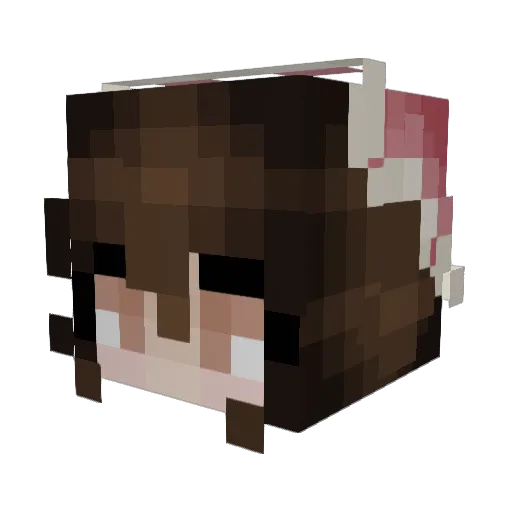 Creatisum Minecraft avatar head, 3D render