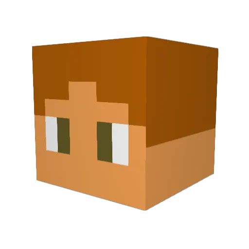 CreativeCraft123 Minecraft avatar head, 3D render