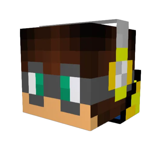 CreativeCross08 Minecraft avatar head, 3D render