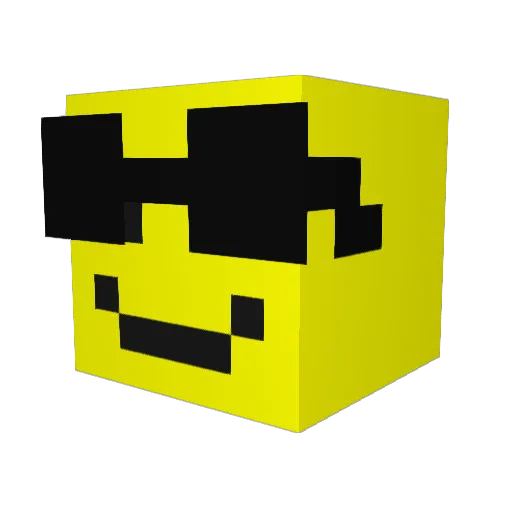 CreativeElephant Minecraft avatar head, 3D render