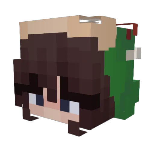 CreativeGhostt Minecraft avatar head, 3D render
