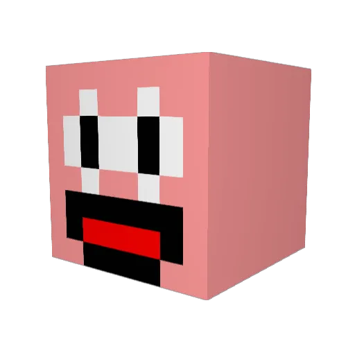 CreativeGoat Minecraft avatar head, 3D render