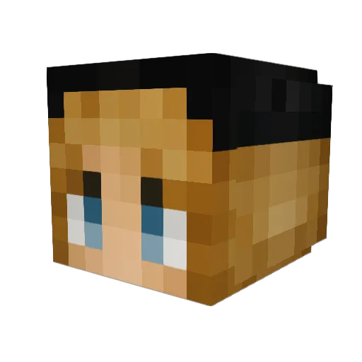 CreativeLight_ Minecraft avatar head, 3D render