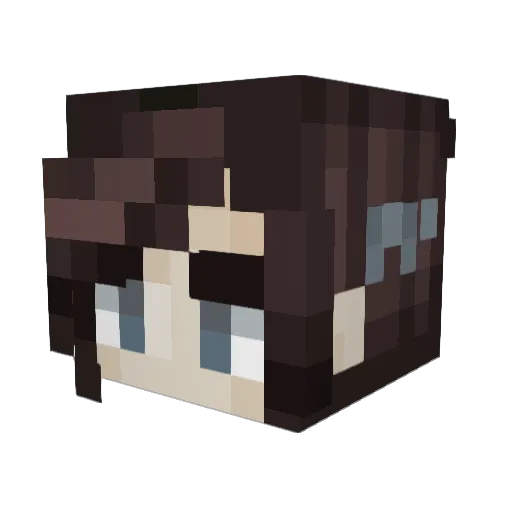 CreativeMomma Minecraft avatar head, 3D render