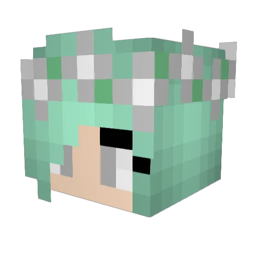 CreativeSarah Minecraft avatar head, 3D render