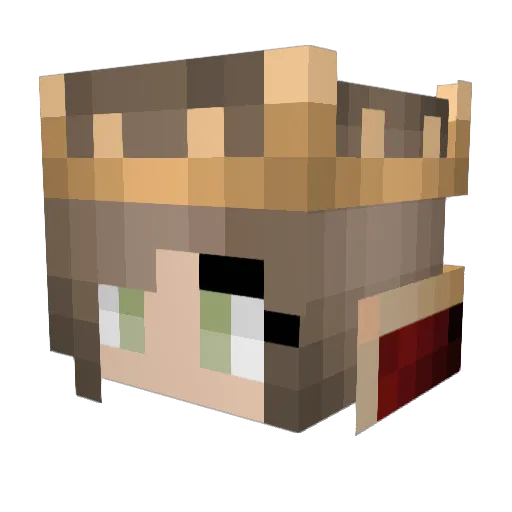 CreativeTrashcan Minecraft avatar head, 3D render