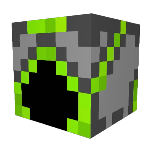 CreativeWarlock Minecraft avatar head, 3D render
