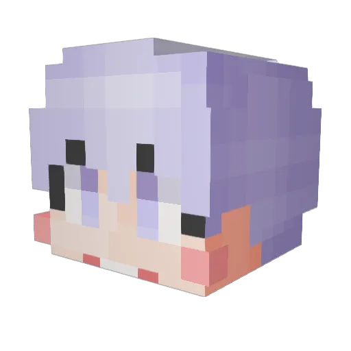 Creative_02 Minecraft avatar head, 3D render
