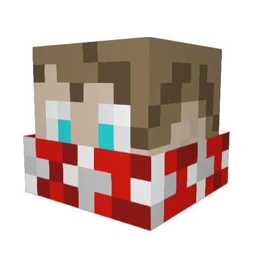 Creative_Build Minecraft avatar head, 3D render