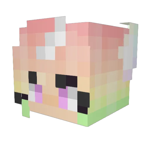CreativelyMe Minecraft avatar head, 3D render