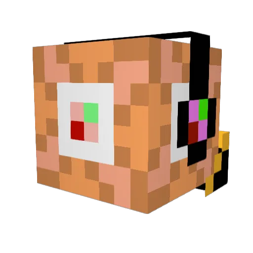 Creativious Minecraft avatar head, 3D render